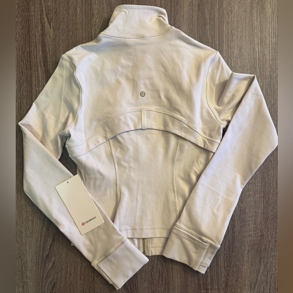 Lululemon cropped define jacket, Bone. Size 6. Limited holiday sparkle edition. - Picture 4 of 12